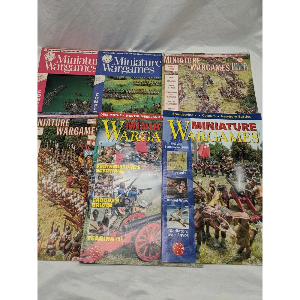 Lot Of (6) Miniature Wargames Magazines 53 54 130 142 258 269